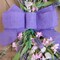 18 Inch Summer Forsythia & Lavender Wildflower Wreath for Front Door – Rustic Farmhouse Artificial Flower Wreath with Burlap Bow for Indoor and Outdoor Home Decor